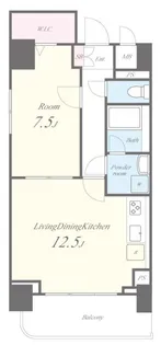 グラシーナ文京【8階】の間取り