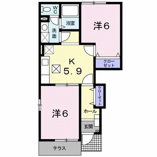 鹿児島県鹿児島市下福元町【アパート】の間取り