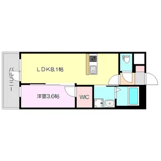 ファーストフィオーレ塚本リベルテ【6階】の間取り