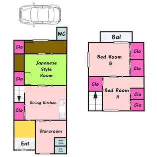 大阪府泉大津市松之浜町2【一戸建】の間取り