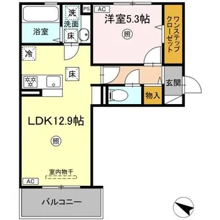 オーヴィラージュII【1階】の間取り