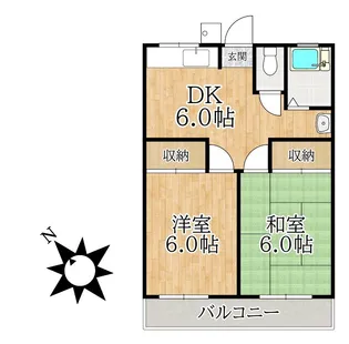 ハイツ竹沢【2階】の間取り