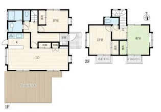 東京都目黒区柿の木坂1【一戸建】の間取り