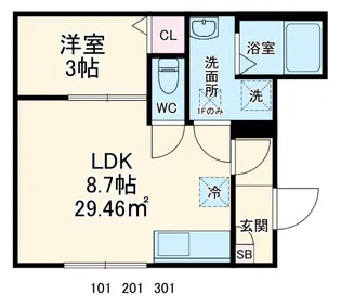 GRADUS西千葉【3階】の間取り