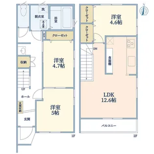 宮城県仙台市太白区大野田5【一戸建】の間取り