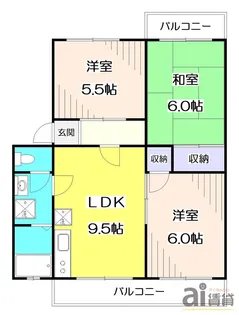 サンビレッジ清瀬A【3階】の間取り