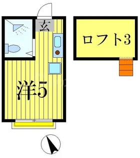 スカイハイツ岩瀬【2階】の間取り
