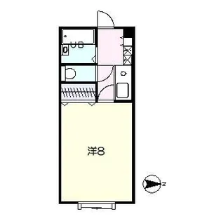 東京都目黒区五本木1【アパート】の間取り