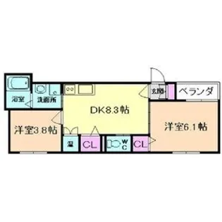 ルミエール弥刀【1階】の間取り