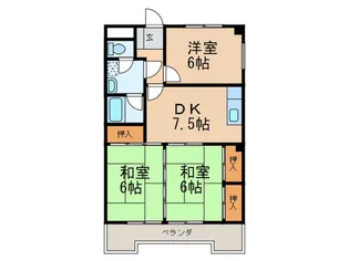 スカイパレスハラダ【3階】の間取り