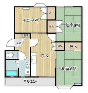 メゾン・クレール【1階】の間取り