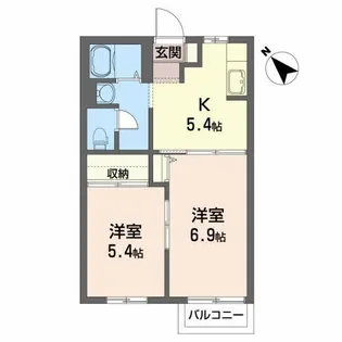 シャーメゾン泉【2階】の間取り