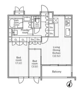 nidoSAKURAGAOKA-ニドサクラガオカ-【3階】の間取り