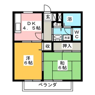 サンガーデン金井 A棟【2階】の間取り