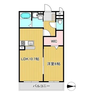 ルバンヴェール久世【1階】の間取り