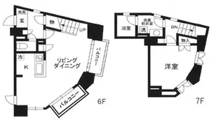 麻布十番ハイツ【7階】の間取り