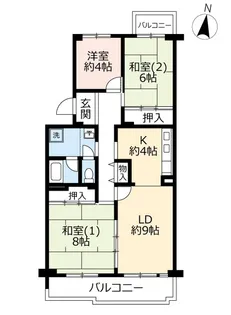 URグリーンタウン槇島【1階】の間取り
