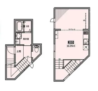 Meguro Senzoku U【3階】の間取り