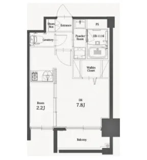 エンクレスト博多THE TIME【15階】の間取り