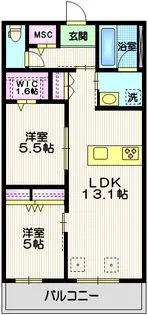 LAY HALELEA【4階】の間取り
