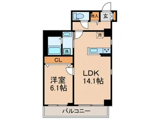 コルソプラシ-ド【1階】の間取り