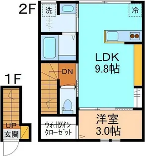 HELIOS中川原ドゥ【2階】の間取り