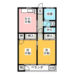 薮田中荘【2階】の間取り