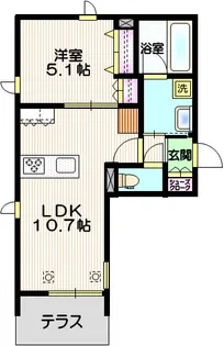 パークウェスト北浦和【1階】の間取り