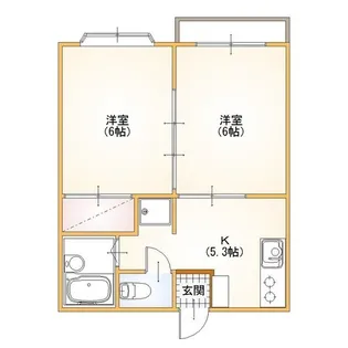 ドミールTOM【2階】の間取り