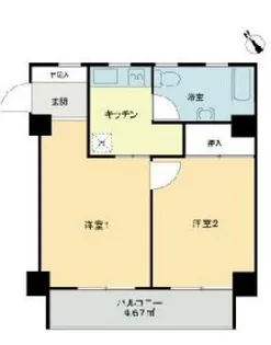 キャッスル荻窪【9階】の間取り