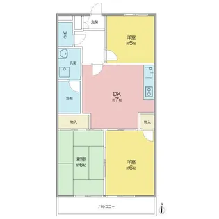 ぴあ・はくさん【1階】の間取り