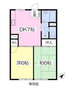 グリーンハイツ西原【1階】の間取り