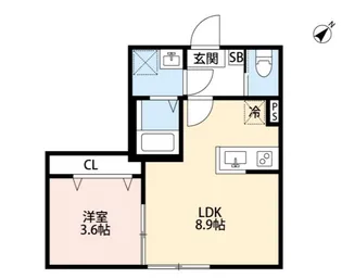 Contel 湊町(コンテルミナトチョウ)【3階】の間取り