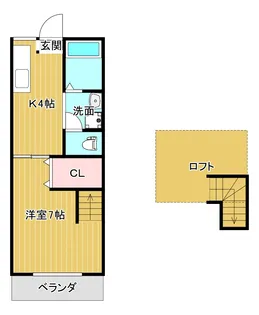ジェニファー37【2階】の間取り