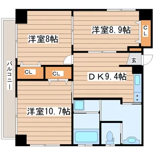 ヴィラ・サンタクララ【7階】の間取り