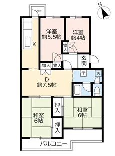 UR香椎若葉【3階】の間取り