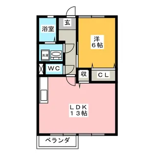 サンビレッジ A【2階】の間取り