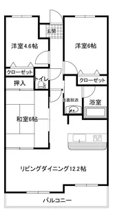 ダイアパレス熊谷桜堤【1階】の間取り