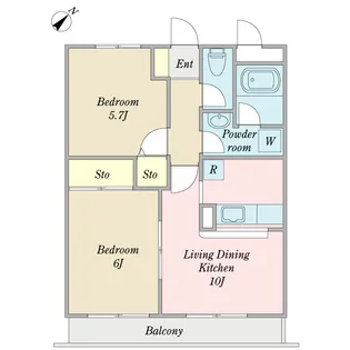 メルベーユ【2階】の間取り