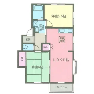 ウイング中丸【2階】の間取り