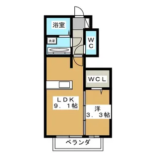 ルガールマルト B【1階】の間取り