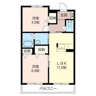 ベル クロシェット【2階】の間取り