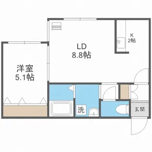 A BOND桑園 壱番館【3階】の間取り