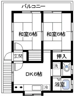 森山ハイツ【2階】の間取り