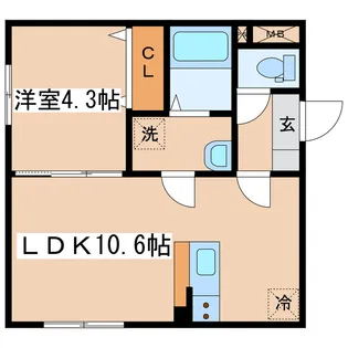 Monreve(モンレーヴ)【3階】の間取り