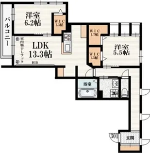 けやきヒルズWEST【3階】の間取り