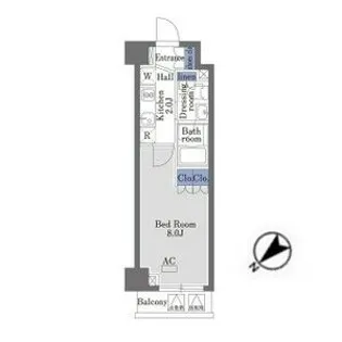 ヴァンヴェール日本橋【4階】の間取り