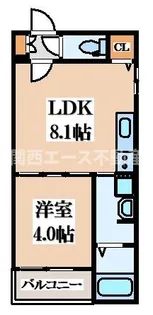 グラッドハイツ【1階】の間取り