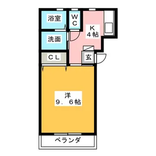 マンション亀山II【1階】の間取り