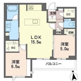 ルセア・クラリスタ【2階】の間取り